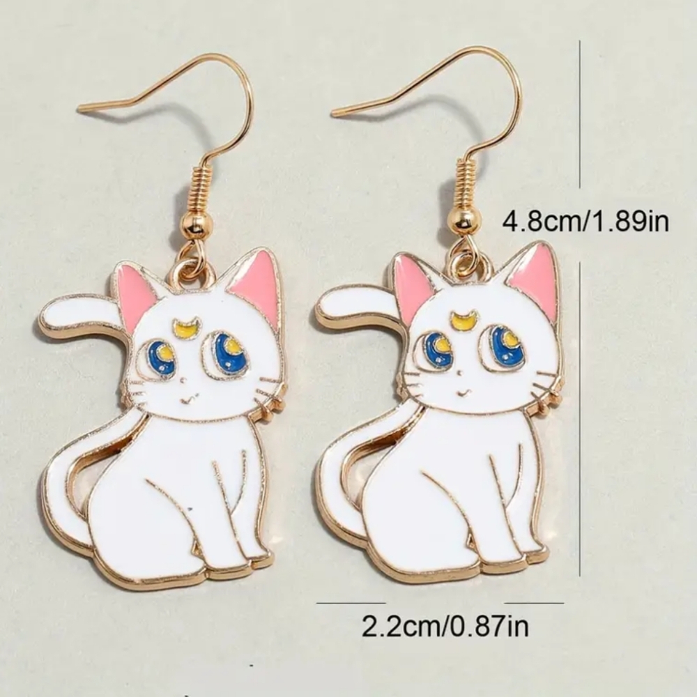 Artemis earrings from sailor moon